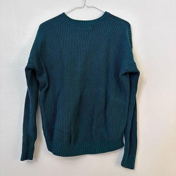 Hollister Women's Sweater Pullover Knit Long Sleeve Crew Neck Deep Teal Size XS - Picture 2 of 3
